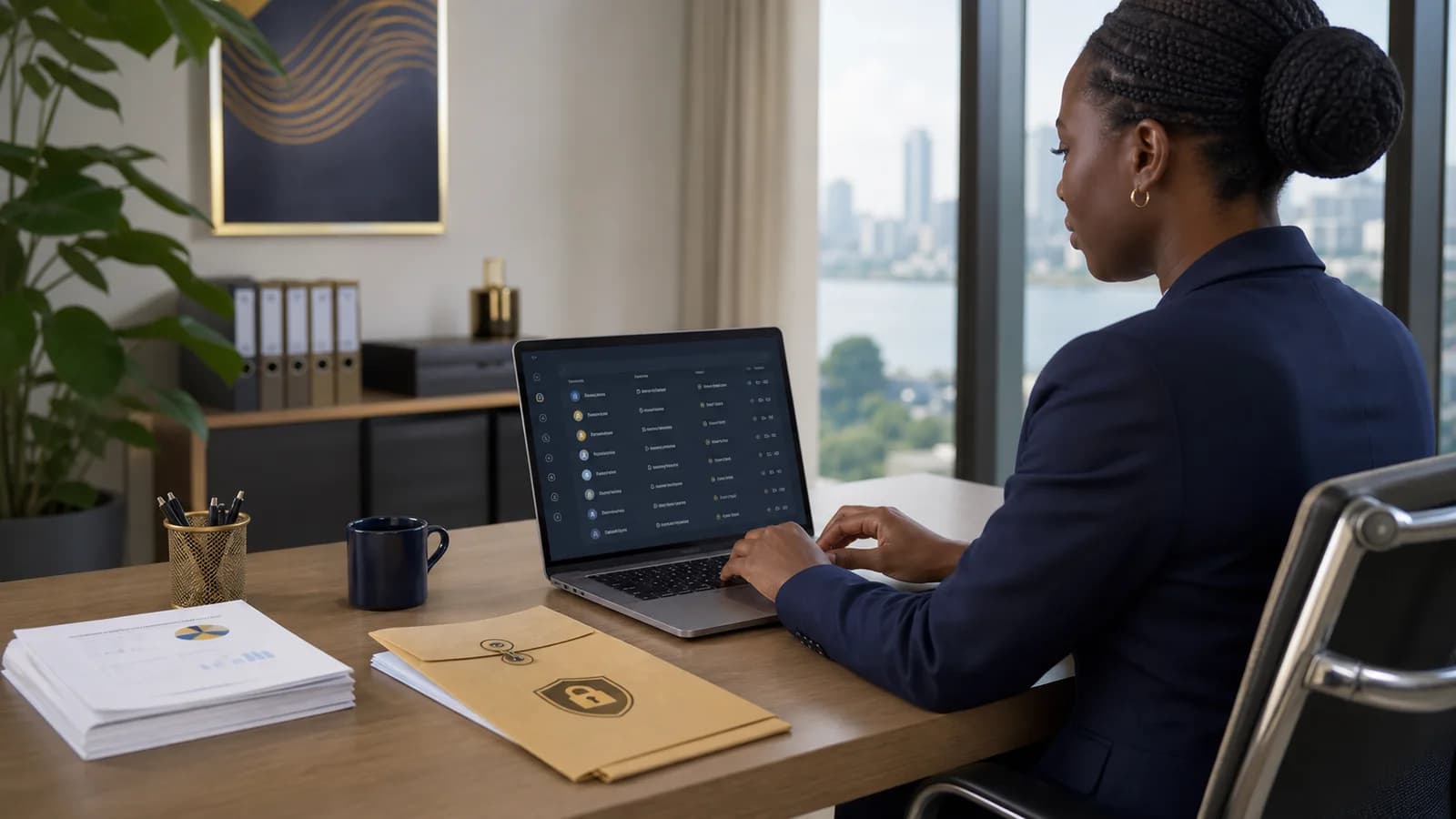 Privacy operations specialist reviewing data subject rights records