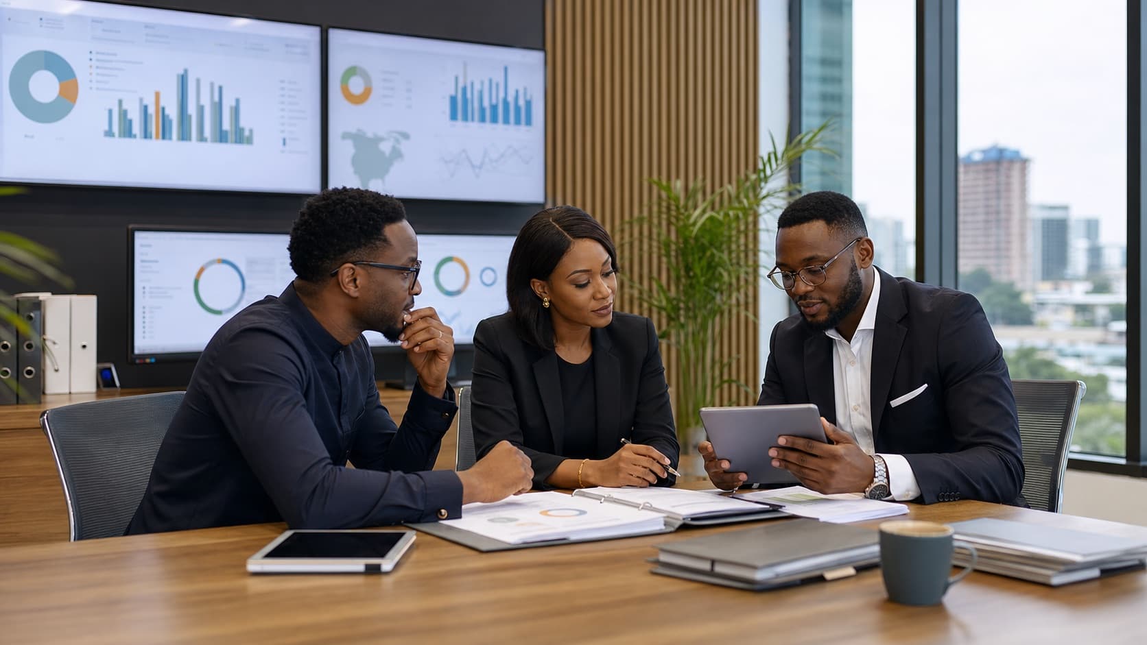 Nigerian fintech team reviewing NDPA compliance evidence and buyer readiness